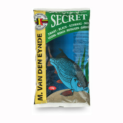 Захранка Van Den Eynde SECRET - 1kg в опаковка, подходяща за зимен риболов и различни условия.