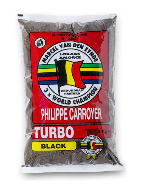 Захранка Van Den Eynde TURBO - 2kg in black packaging for fishing bait.