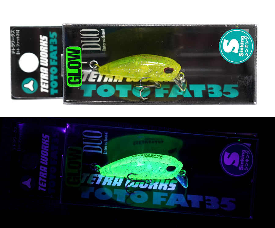 Воблер Duo TETRA WORKS TOTO FAT 35S - 3.5cm/2.1gr - Sinking - Glow Lemon Boost color