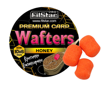 Балансирани дъмбели FilStar Wafters Premium Carp Mini - 8x5mm / 30g - различни аромати, вкус мед.