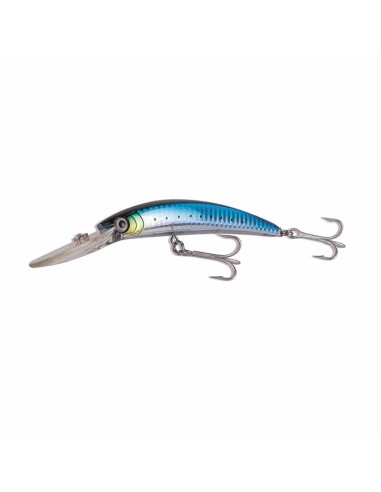 Воблер YO-ZURI R538 Crystal Minnow DD F90 - 9.0cm/9.5gr в профил с синя и сребриста окраска.