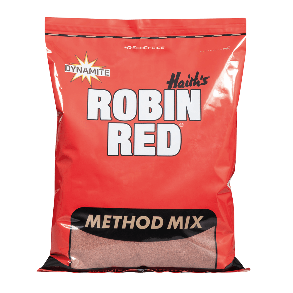 Захранка DYNAMITE Robin Red Method Mix DY109 - 1.8кг в опаковка с червен дизайн.