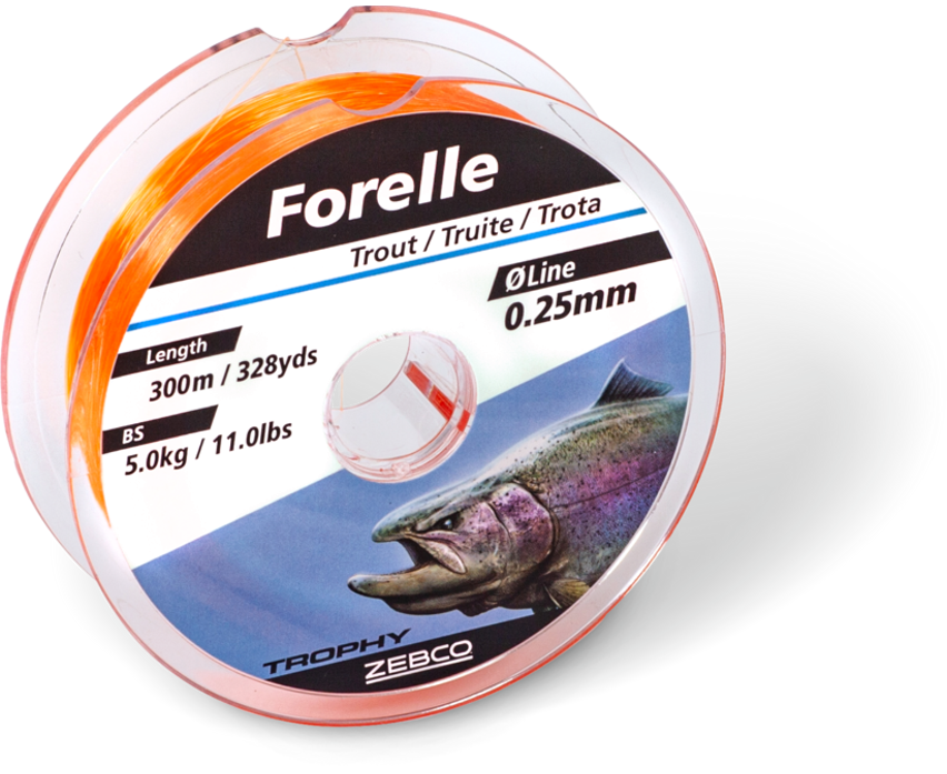 Монофилно влакно Zebco Trophy Trout Orange - 300m