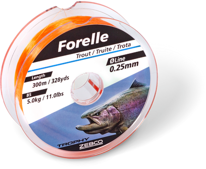 Монофилно влакно Zebco Trophy Trout Orange - 300m