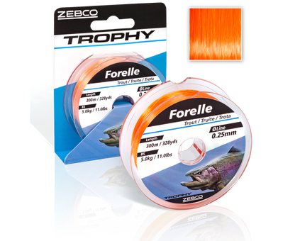 Монофилно влакно Zebco Trophy Trout Orange - 300m