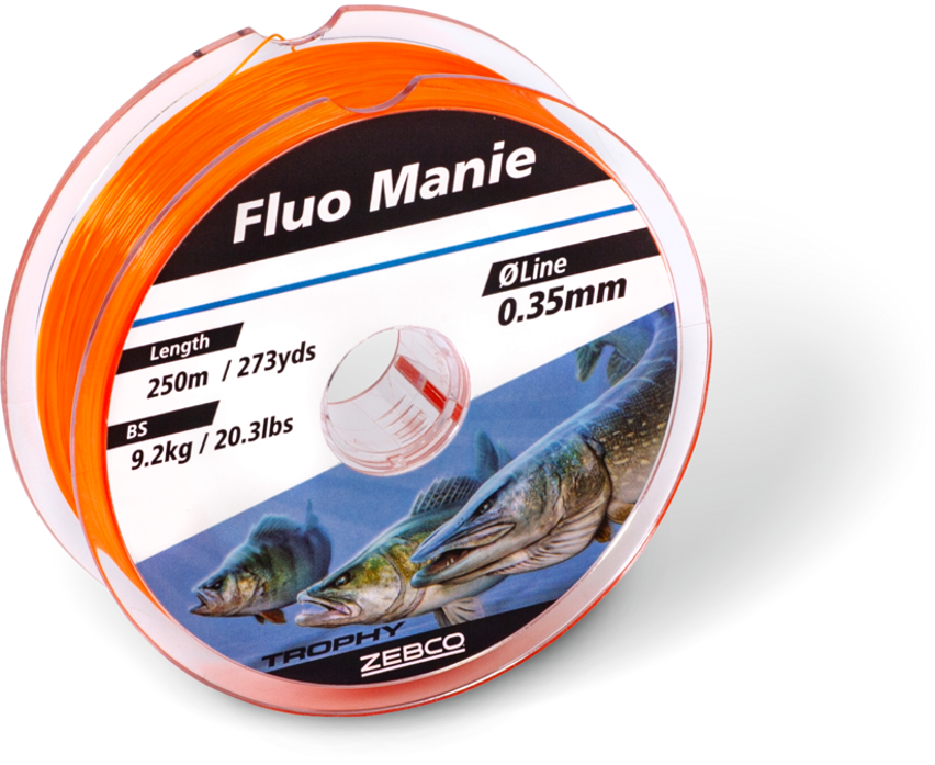 Монофилно влакно Zebco Trophy Fluo Manie Red - 300m