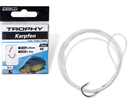 Вързани куки ZEBCO CARP BLACK - 70cm