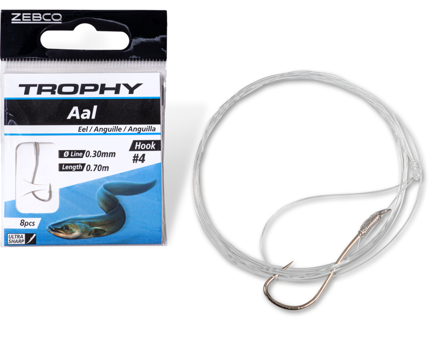 Вързани куки ZEBCO EEL SILVER - 70cm