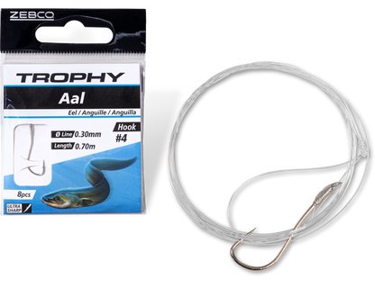 Вързани куки ZEBCO EEL SILVER - 70cm